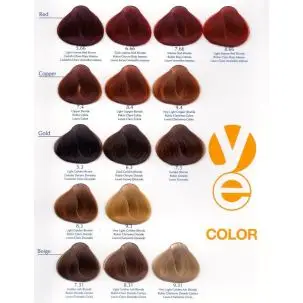 YE COLOR FARVEKORT - Hårfarve Yellow