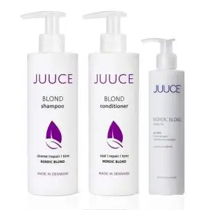 DAGLIG LUKSUS TIL BLOND HÅR - Nordic Blond Shampoo + Conditioner + Leave-in kur - Sampakker